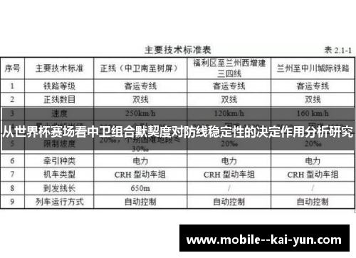从世界杯赛场看中卫组合默契度对防线稳定性的决定作用分析研究